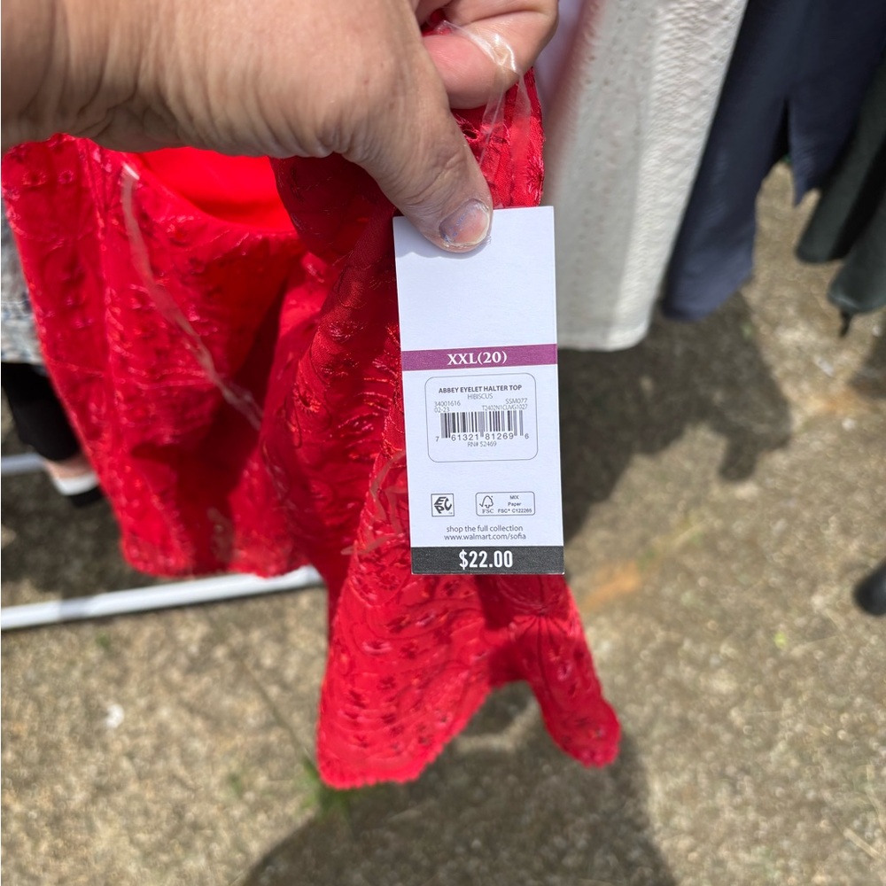 Sofia by Sofia Vergara Red Lace Blouse
